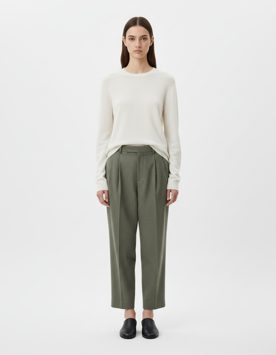 Pleated Wide Trouser